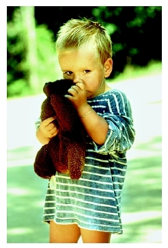 Child using his stuffed toy as a security object. ( Gilbert Patrick/Corbis.)